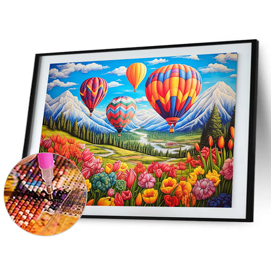 Colorful Flowers - Full Round Drill Diamond Painting 40*30CM