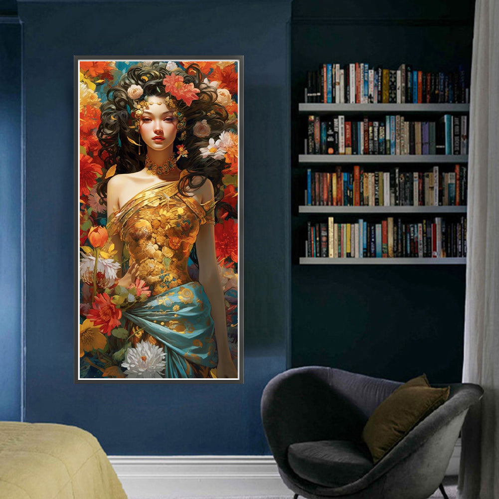 Flowers Classical Beauty - 11CT Stamped Cross Stitch 40*80CM