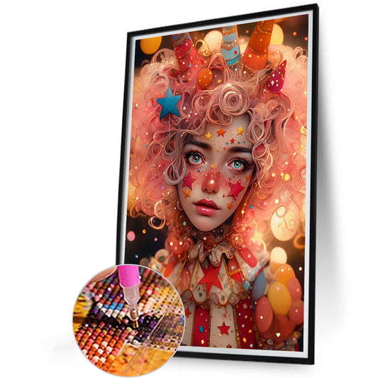 Clown Card - Full Round Drill Diamond Painting 40*60CM