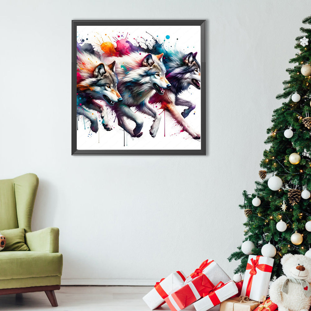 Wolf Pack - Full Round Drill Diamond Painting 40*40CM