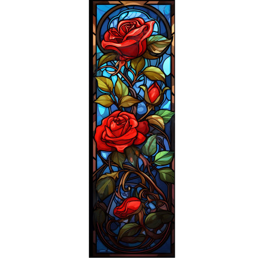 Glass Painting-Rose - 11CT Stamped Cross Stitch 30*90CM