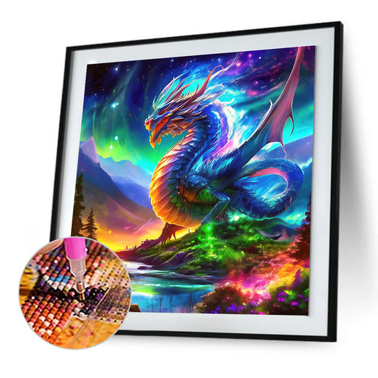 Colorful Dragon - Full Round Drill Diamond Painting 30*30CM
