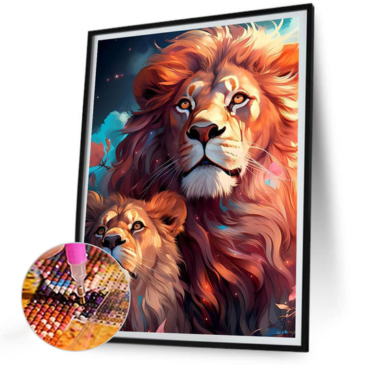 Lion - Full Round Drill Diamond Painting 30*40CM