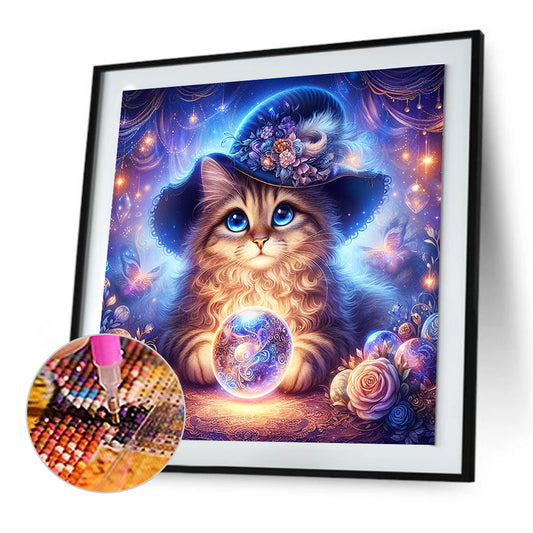 Crystal Kitten - Full Round Drill Diamond Painting 30*30CM