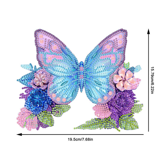 Single-Sided Diamond Painting Hanging Pendant for Home Decor(Colorful Butterfly)