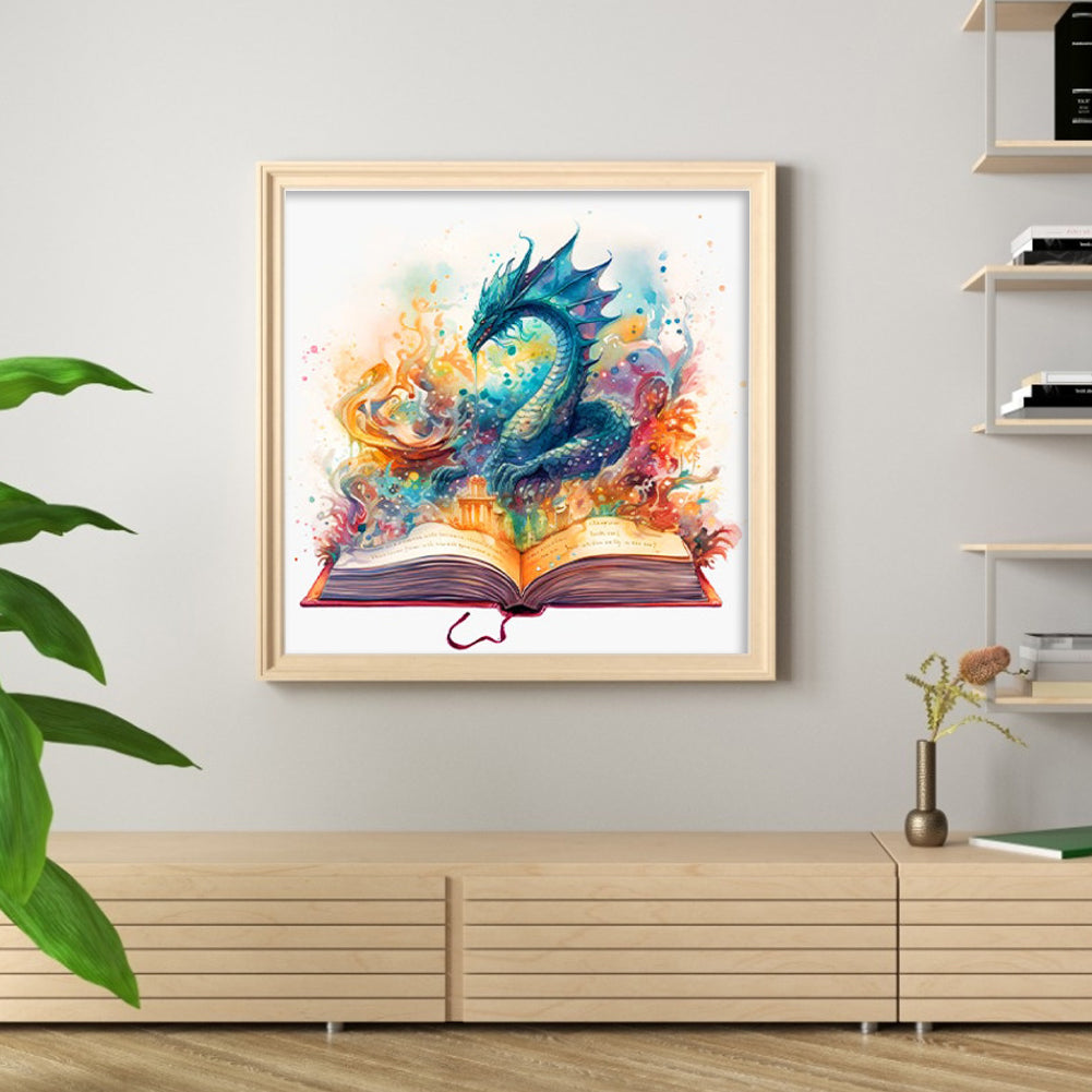 Magic Book Pterosaur - 11CT Stamped Cross Stitch 60*60CM
