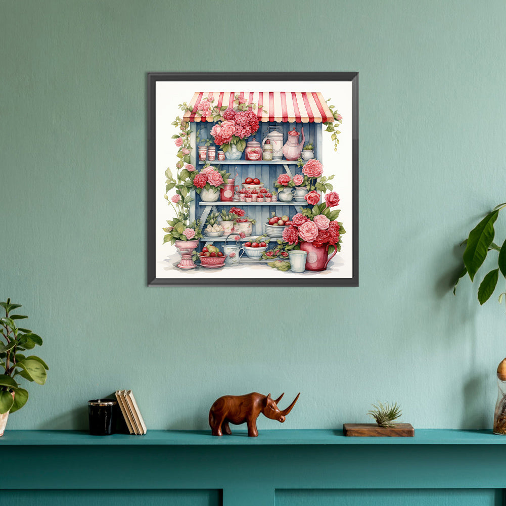 Garden Potted Plants - Full Round Drill Diamond Painting 30*30CM