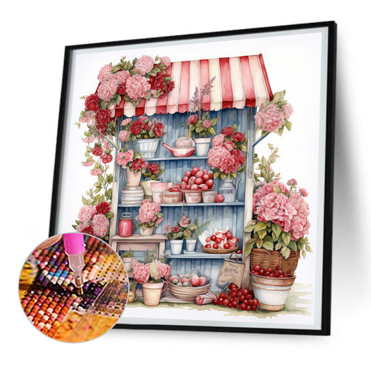 Garden Potted Plants - Full Round Drill Diamond Painting 30*30CM