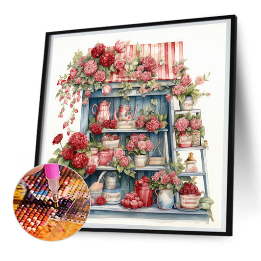 Garden Potted Plants - Full Round Drill Diamond Painting 30*30CM