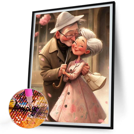 Elderly Couple - Full Round Drill Diamond Painting 30*40CM