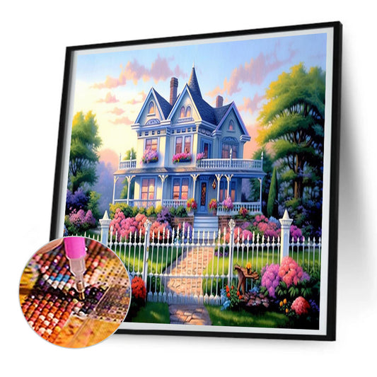 Garden House - Full Round Drill Diamond Painting 30*30CM