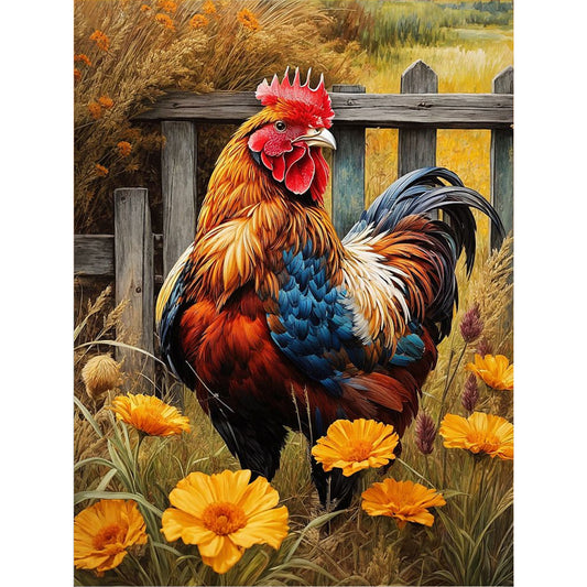 Rooster - Full Round Drill Diamond Painting 30*40CM