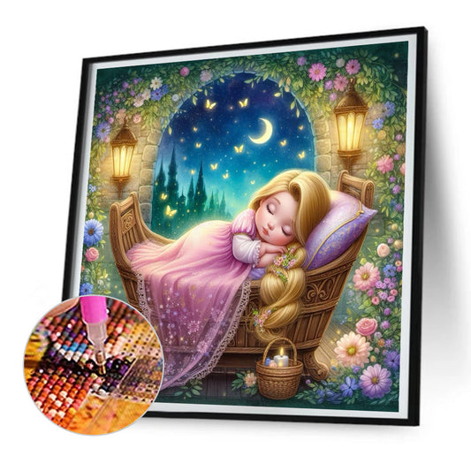 Sleeping Rapunzel - Full Round Drill Diamond Painting 30*30CM