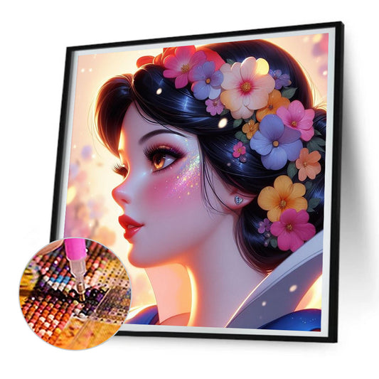 Beautiful Modern Snow White Princess - Full Round Drill Diamond Painting 30*30CM