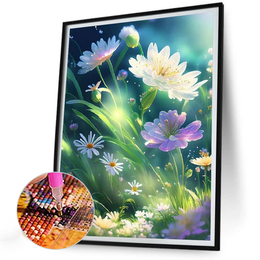Flowers And Grass - Full Round Drill Diamond Painting 30*40CM