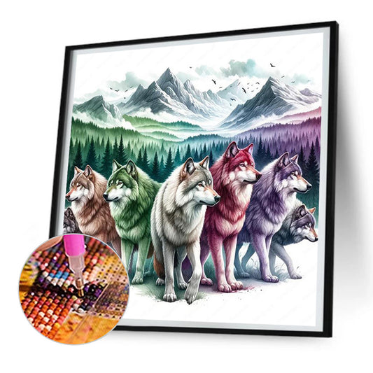 Snow Wolf - Full Round Drill Diamond Painting 30*30CM