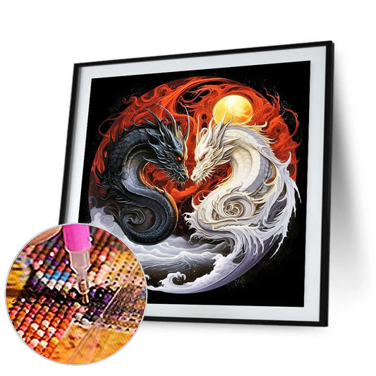 Tai Chi Yin Yang Feilong - Full Round Drill Diamond Painting 30*30CM