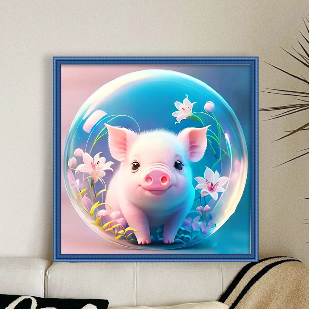 Crystal Ball Zodiac Signs-Pig - 11CT Stamped Cross Stitch 40*40CM