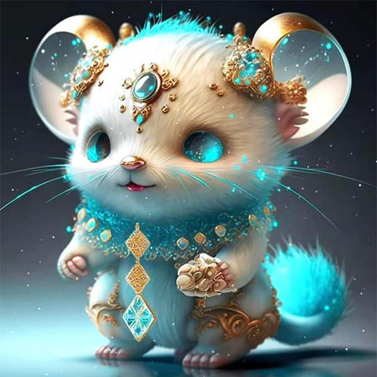 Zodiac Sign - Rat - 11CT Stamped Cross Stitch 40*40CM