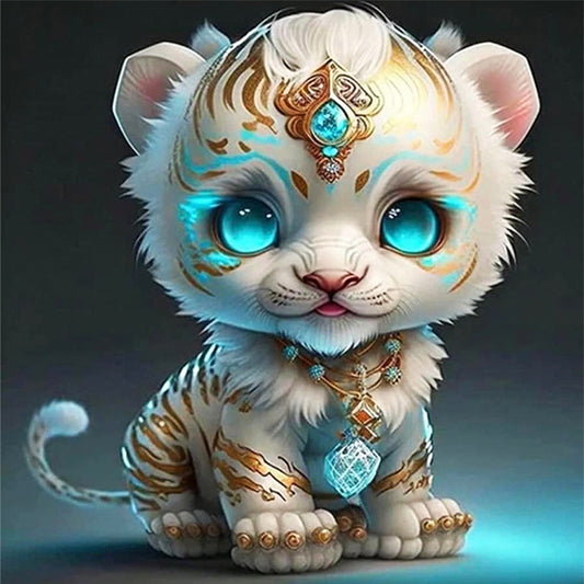 Zodiac Sign - Tiger - 11CT Stamped Cross Stitch 40*40CM