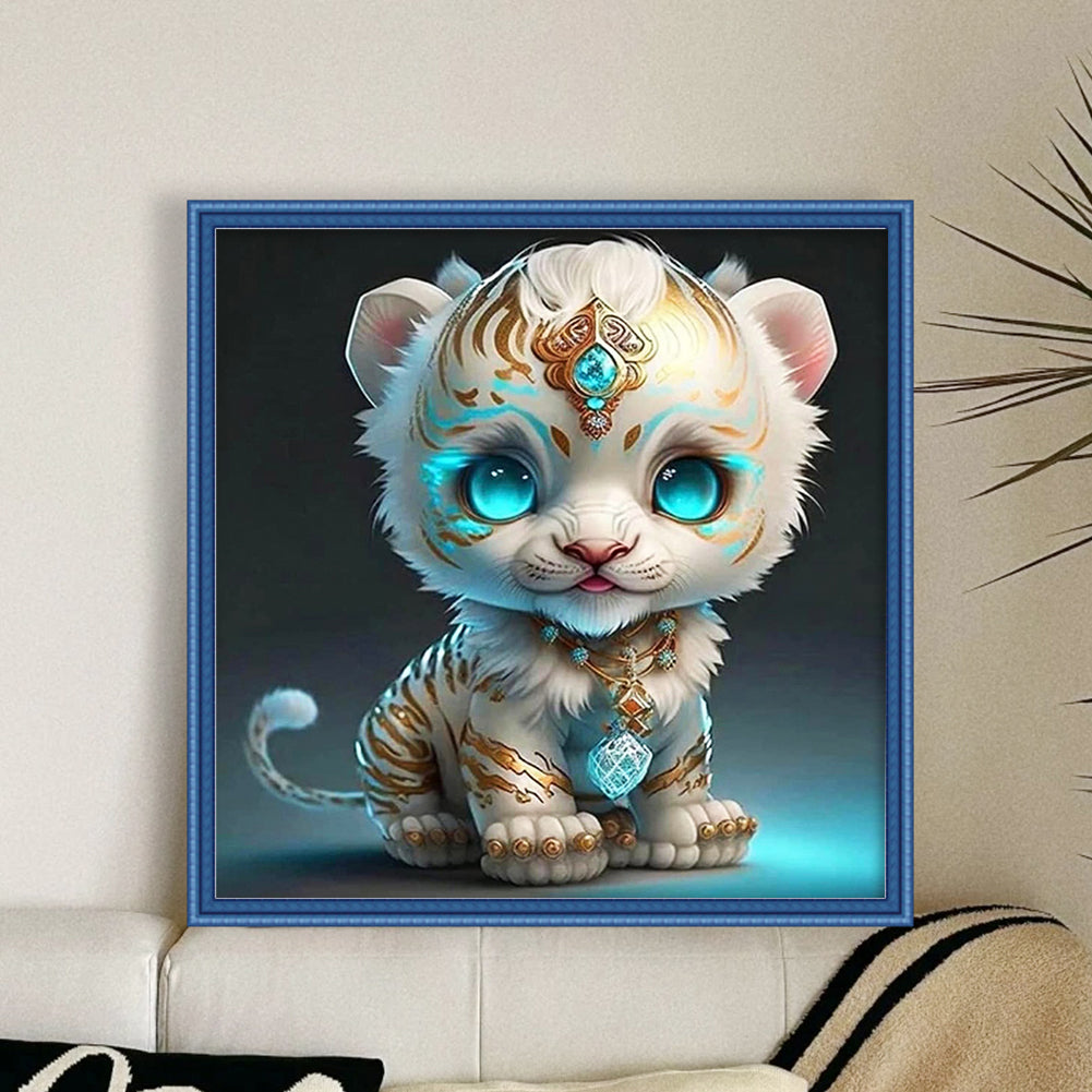 Zodiac Sign - Tiger - 11CT Stamped Cross Stitch 40*40CM