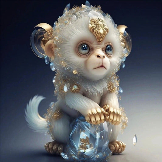 Twelve Zodiac Signs - Monkey - 11CT Stamped Cross Stitch 40*40CM