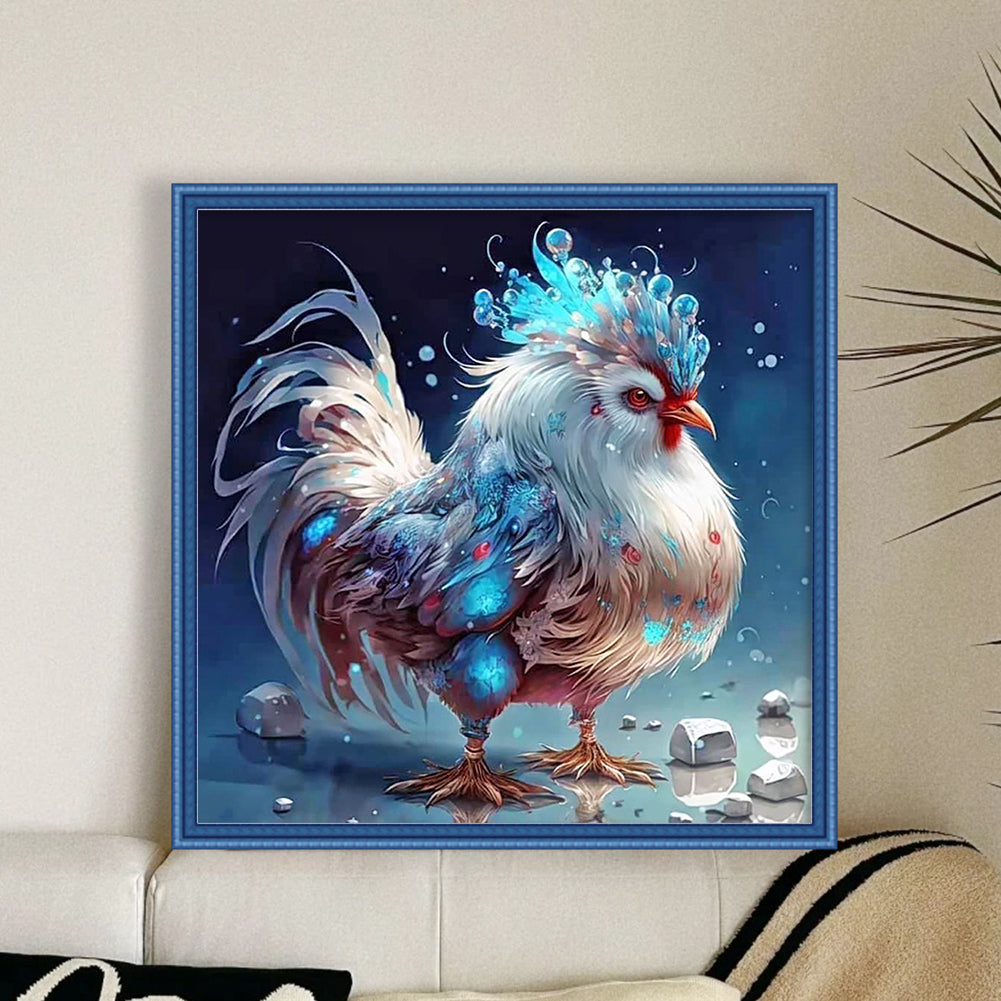 Zodiac Sign - Rooster - 11CT Stamped Cross Stitch 40*40CM
