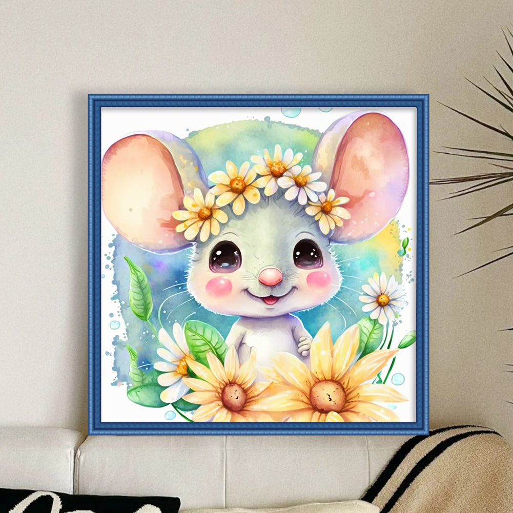 Zodiac Sign - Rat - 11CT Stamped Cross Stitch 40*40CM