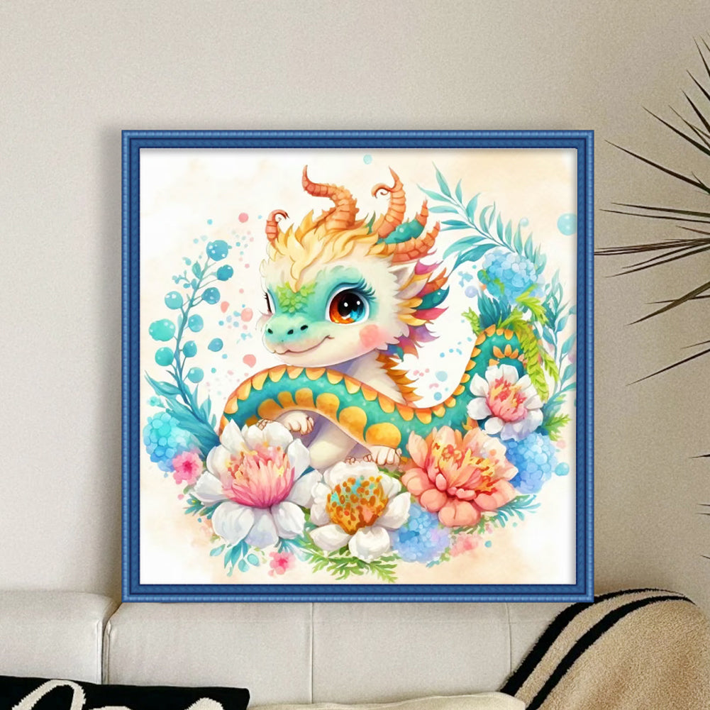Zodiac Sign-Dragon - 11CT Stamped Cross Stitch 40*40CM