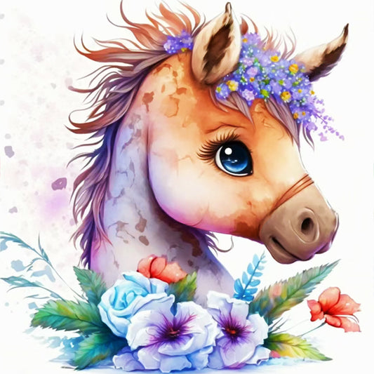 Zodiac Sign-Horse - 11CT Stamped Cross Stitch 40*40CM