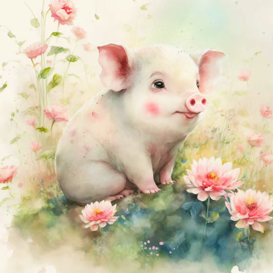 Zodiac Sign-Pig - 11CT Stamped Cross Stitch 40*40CM