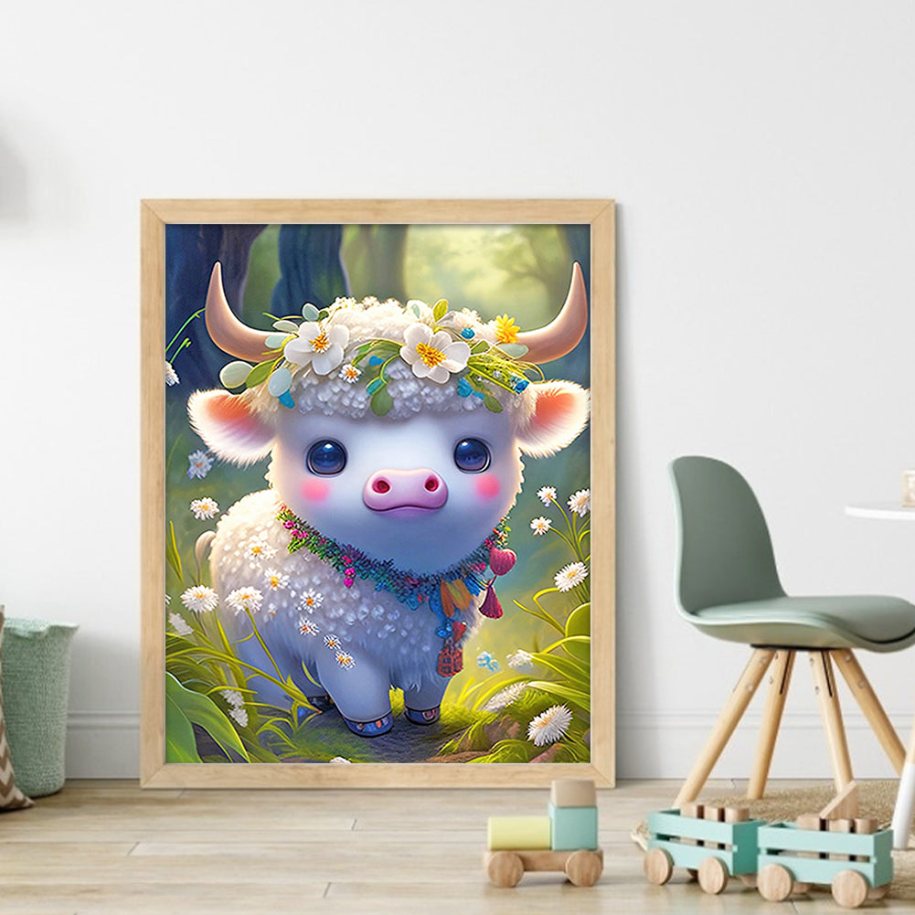 Zodiac Sign - Ox - 11CT Stamped Cross Stitch 40*50CM