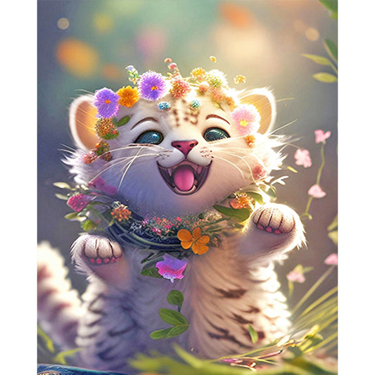 Zodiac Sign - Tiger - 11CT Stamped Cross Stitch 40*50CM