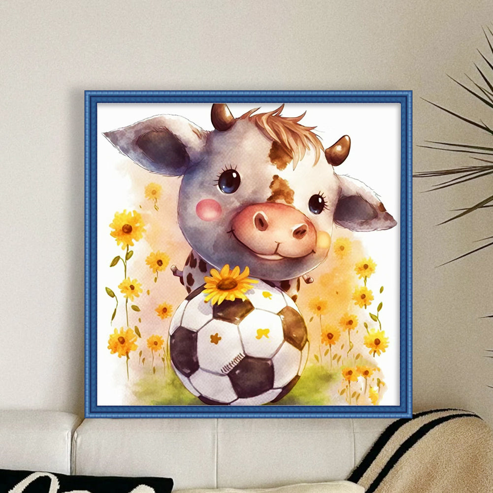 World Cup Zodiac - February Ox - 18CT Stamped Cross Stitch 25*25CM