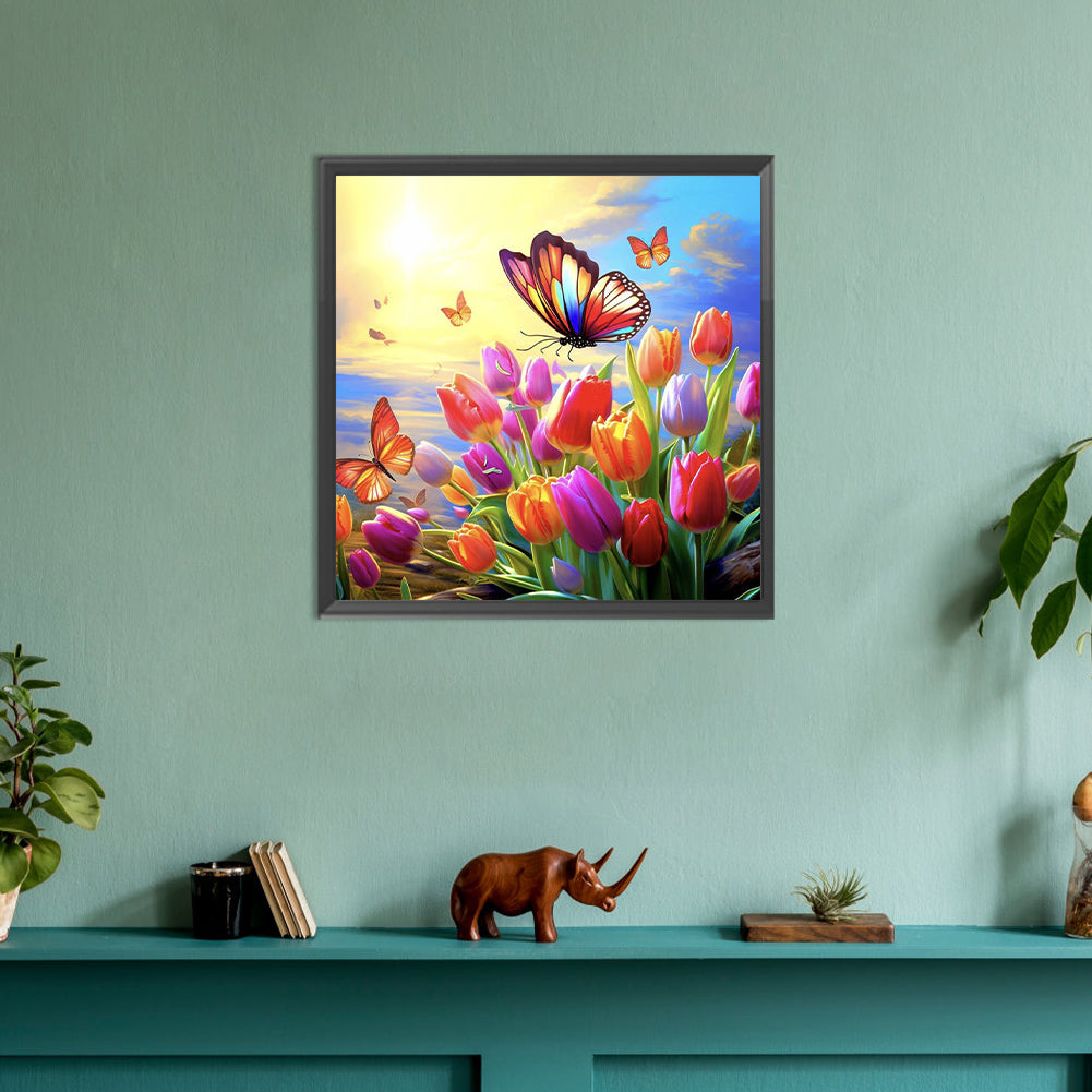 Tulips - Full Round Drill Diamond Painting 30*30CM