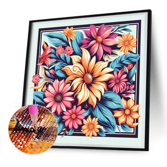 Flower Frame - Full Round Drill Diamond Painting 30*30CM