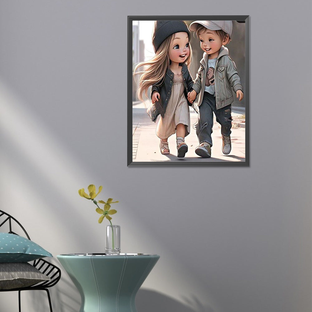Sweet Couple - Full Round Drill Diamond Painting 40*50CM