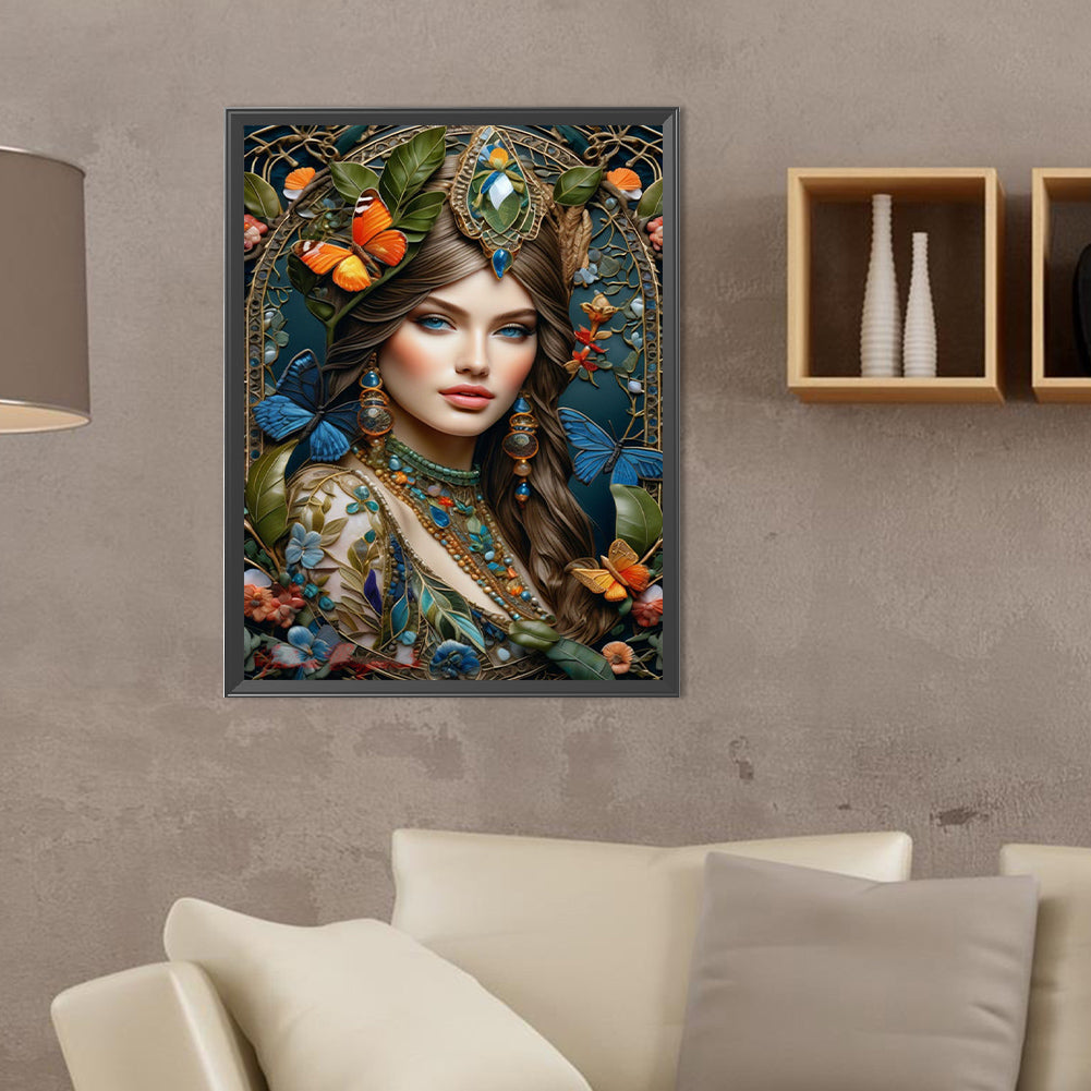 Noble Lady - Full Round Drill Diamond Painting 30*40CM