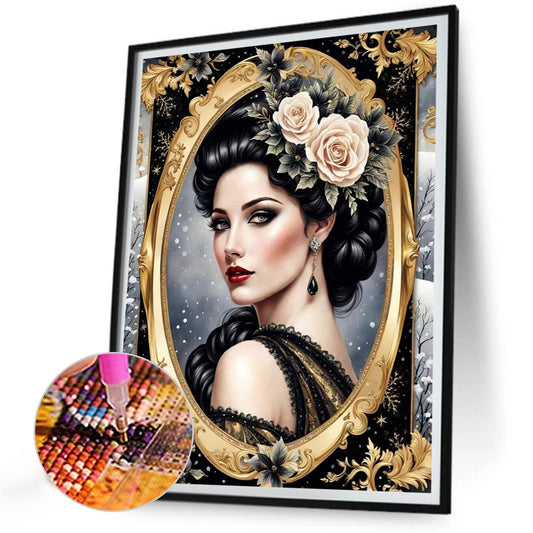 Noble Lady - Full Round Drill Diamond Painting 30*40CM