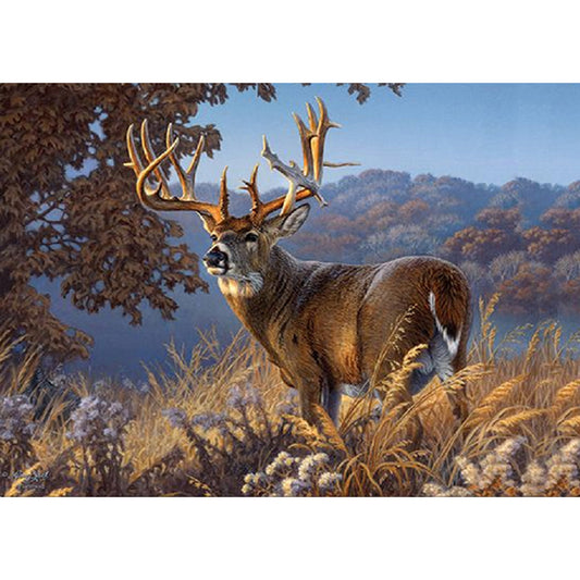 Reindeer - Full Square Drill Diamond Painting 70*50CM