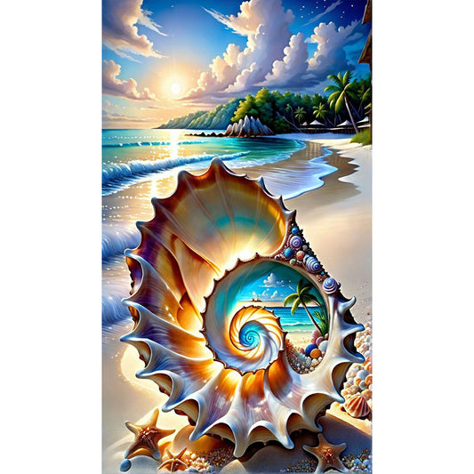Fantasy Shell - Full Round Drill Diamond Painting 40*70CM