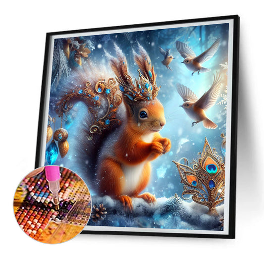 Atmosphere Squirrel - Full Round Drill Diamond Painting 30*30CM