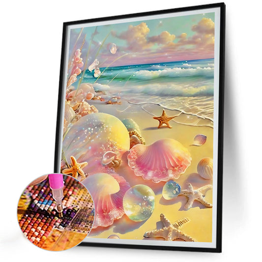 Fantasy Pink Shell - Full Round Drill Diamond Painting 30*40CM