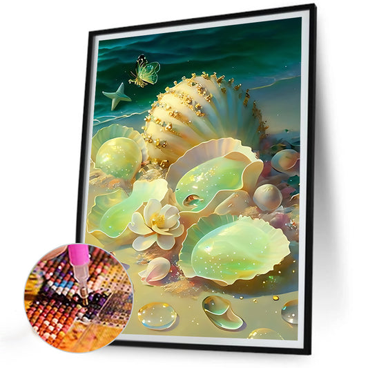 Fantasy Green Shell - Full Round Drill Diamond Painting 30*40CM