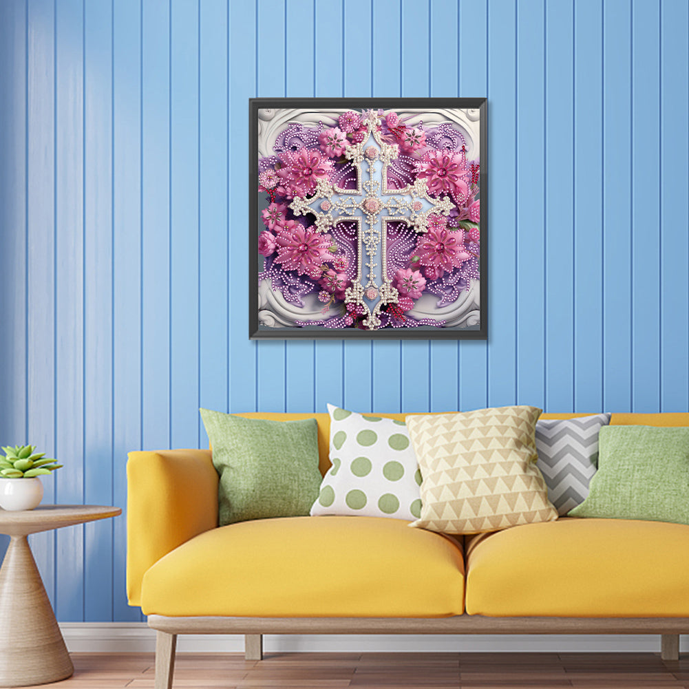 Cross Paper Painting - Special Shaped Drill Diamond Painting 30*30CM