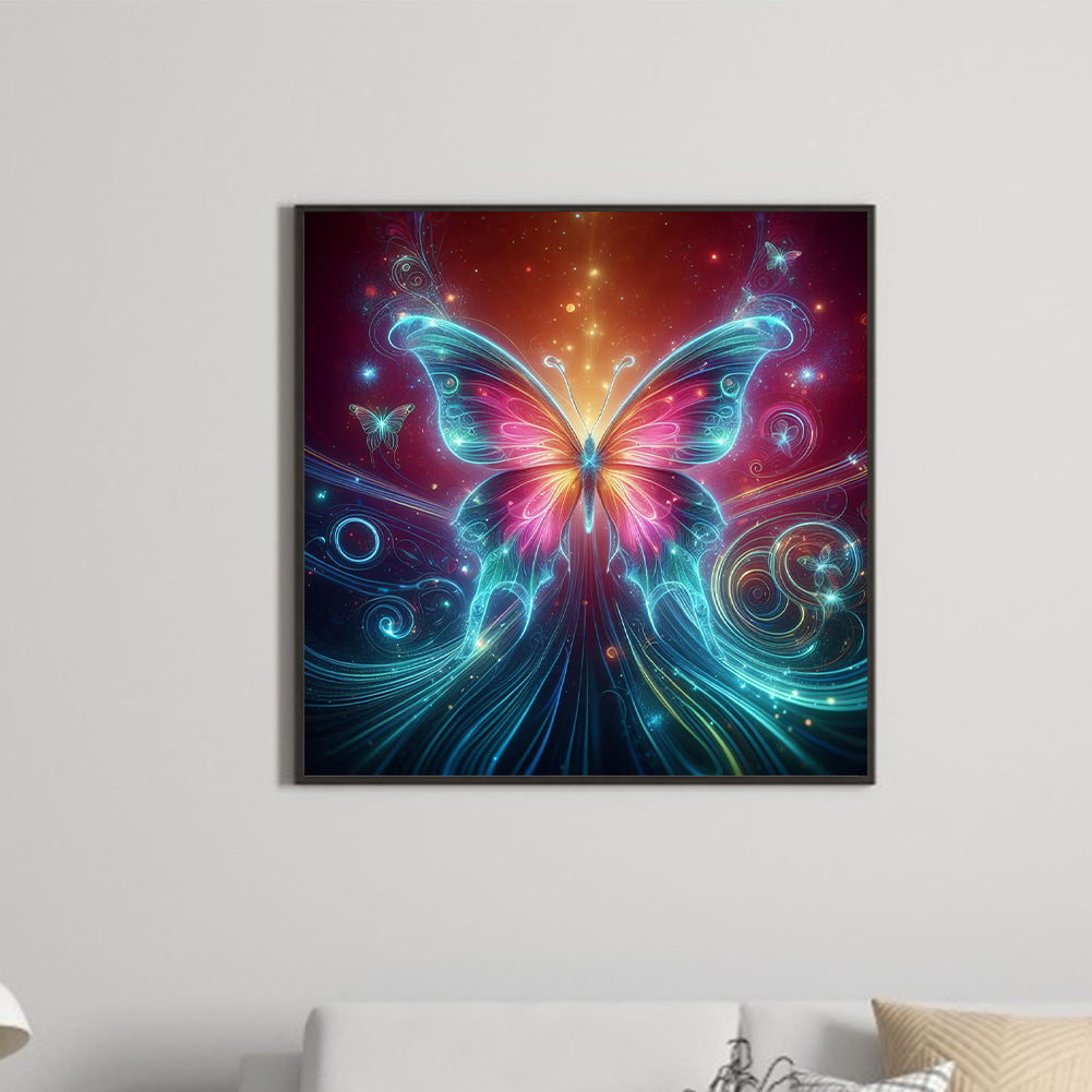 Fantasy Butterfly - Full Round Drill Diamond Painting 30*30CM