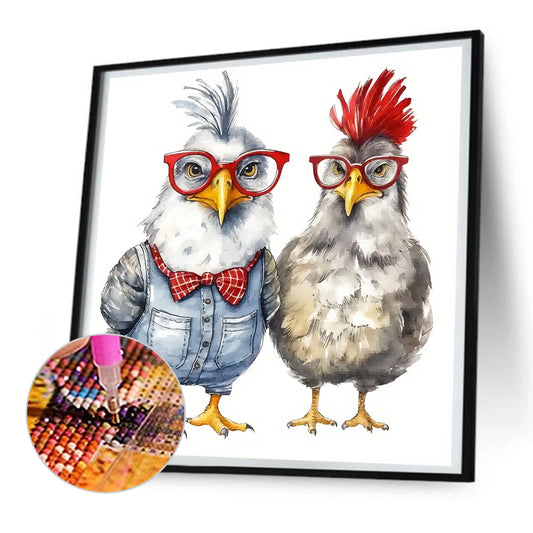 Cartoon Chicken - Full Round Drill Diamond Painting 30*30CM