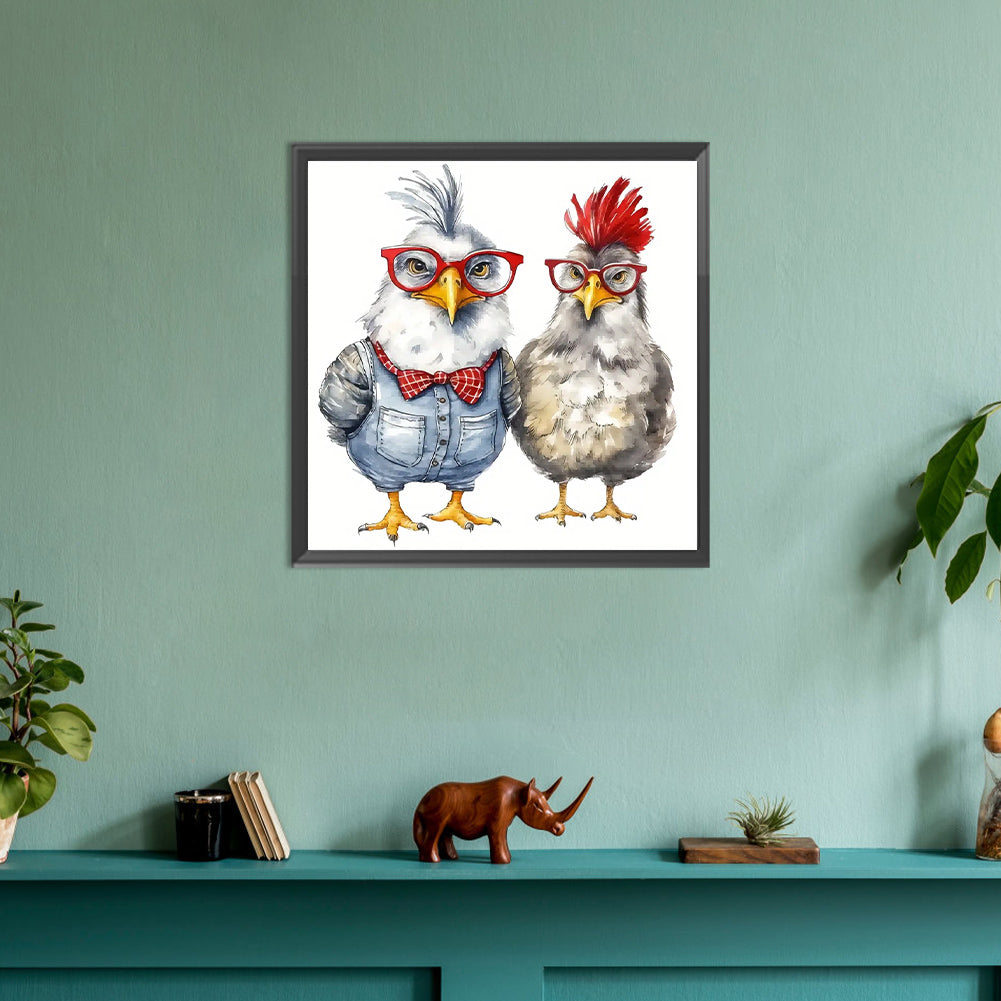 Cartoon Chicken - Full Round Drill Diamond Painting 30*30CM