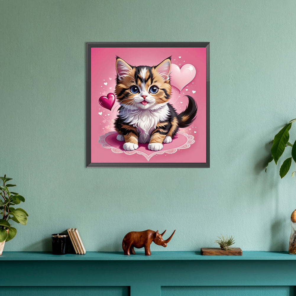 Cute Cat - Full Round Drill Diamond Painting 30*30CM