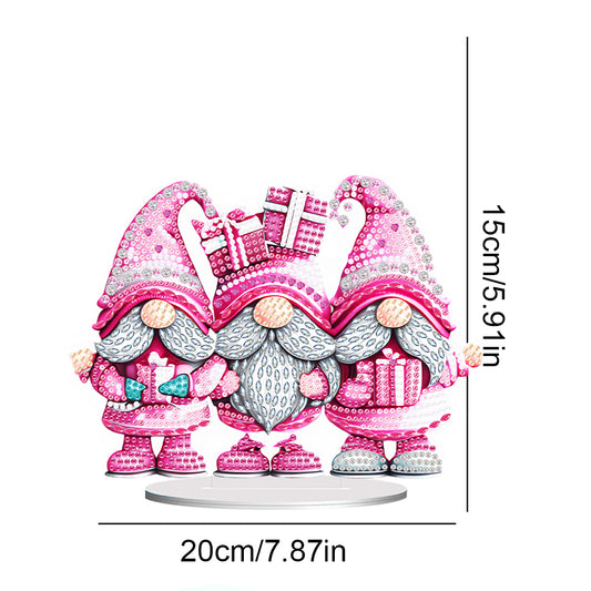 Acrylic Diamond Painting Desktop Ornament for Home Office Desktop Decor (Gnome)